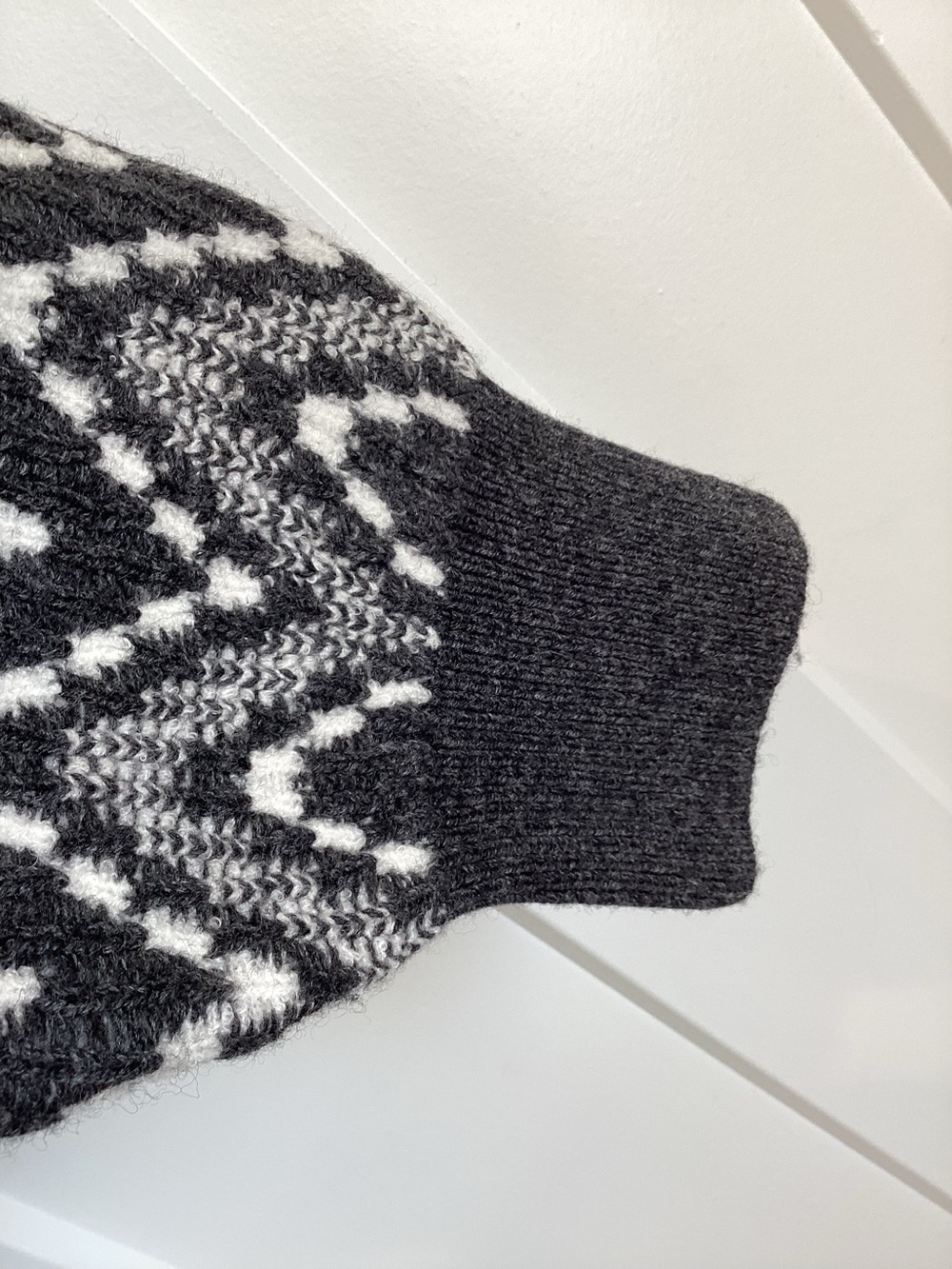 Varley Relaxed Fairisle Sweater Ida Roll Neck Knit New Medium Charcoal Grey - Picture 10 of 16